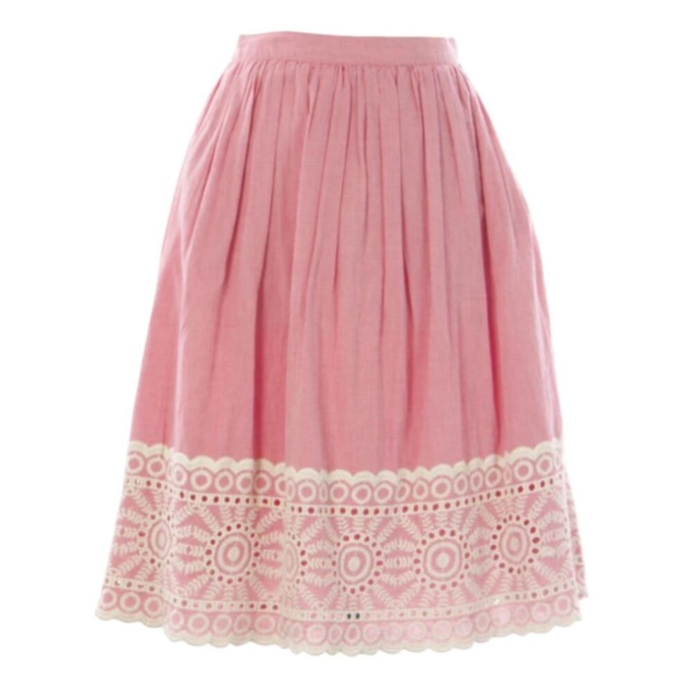 Boden Women's Cotton Flare A-line Emily Skirt - Pink Size 8P